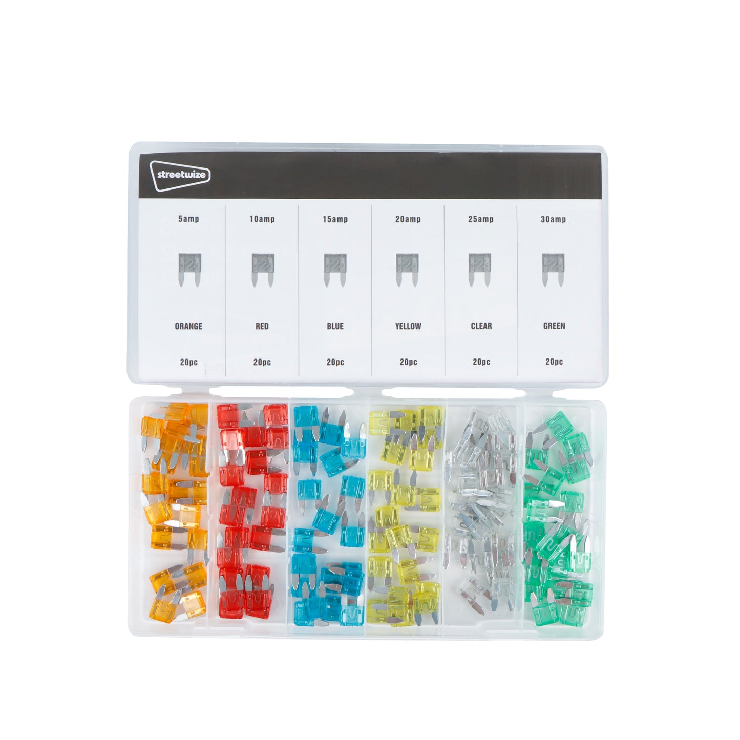 120pcs Mini Zinc Car Fuse Set