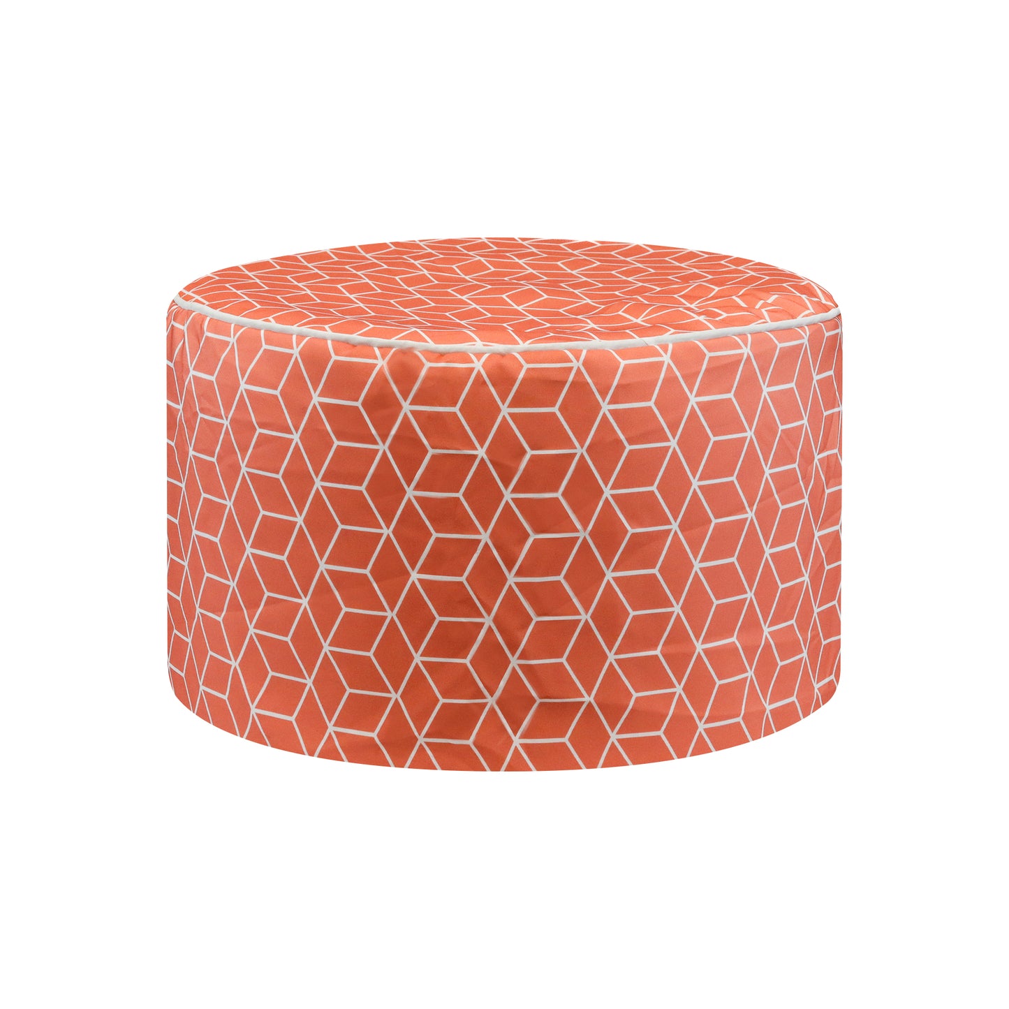 Outdoor Cube Terracotta Pouf Ottoman