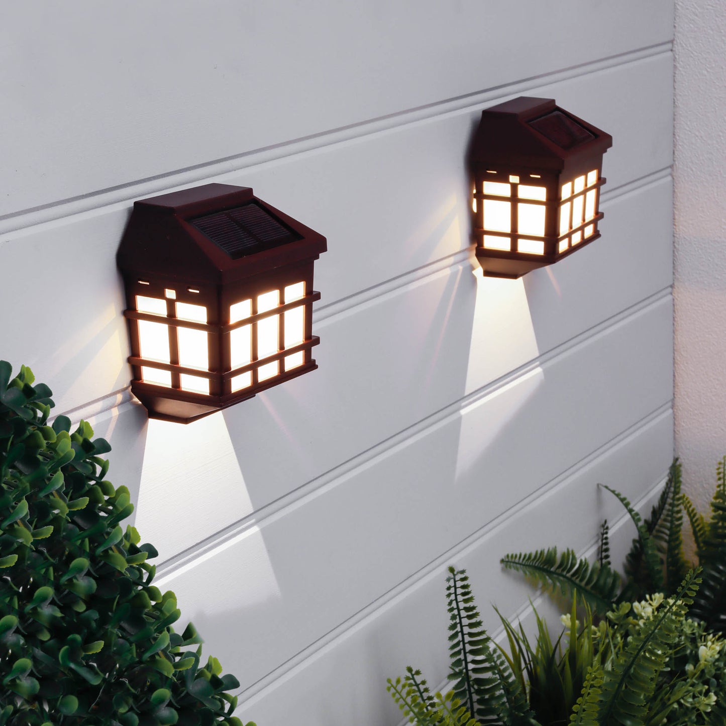 Lantern-Style Solar Fence Lights