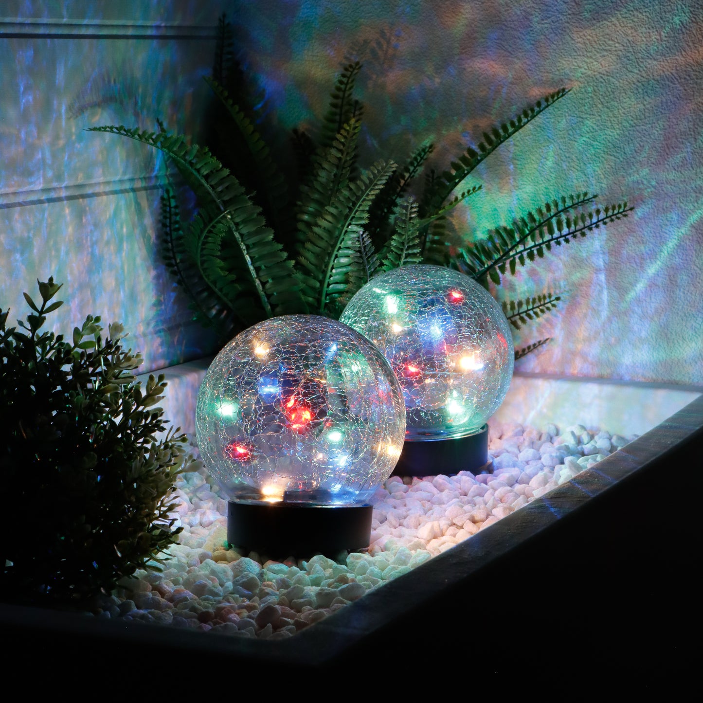 Solar Powered Multi-Coloured Crackle Ball