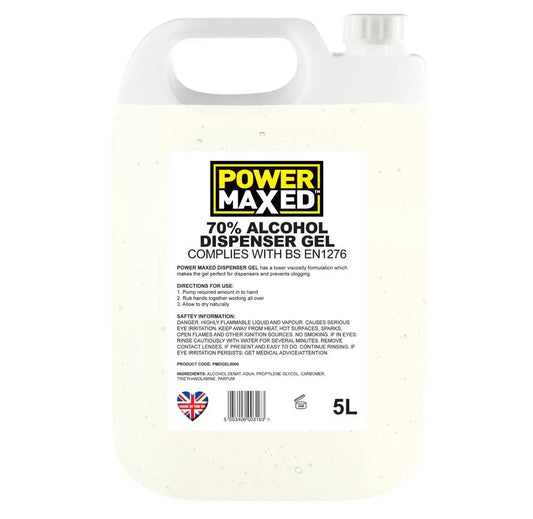 Power Maxed 70% Alcohol Hand Sanitizer Gel – 5L